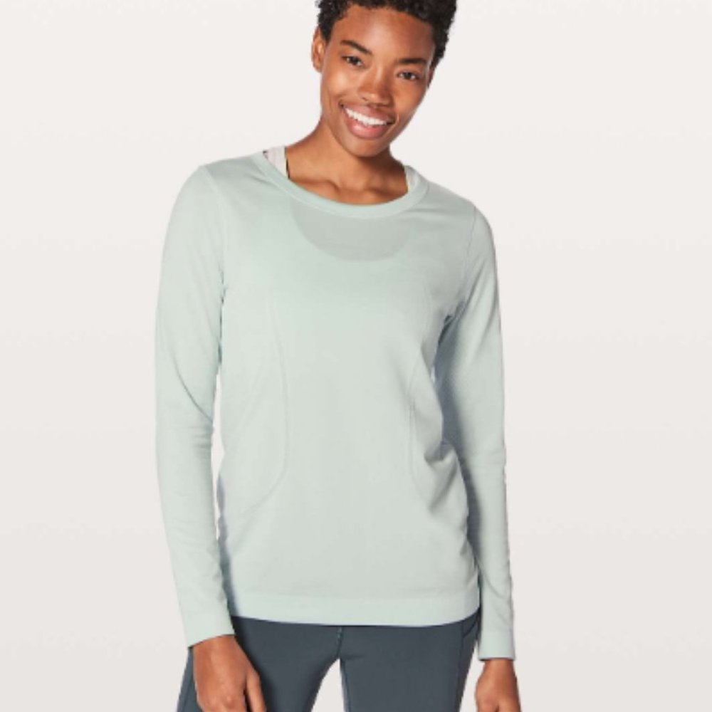 Lululemon Swiftly Relaxed Long-Sleeve Shirt Sea Breeze Size 6